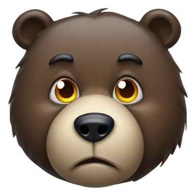 bear with fart and angry envy face  sticker