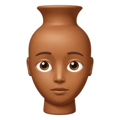 Vase human head  sticker