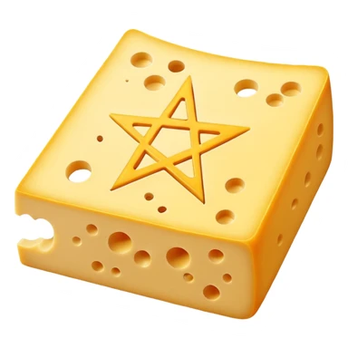 cheese witchcraft occult pentagram sticker