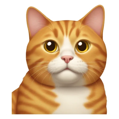 ginger cat with fat face sticker