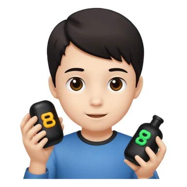 kid playing black formula toy sticker