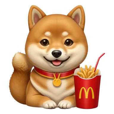 Shiba Jasper McDonald's meal sticker
