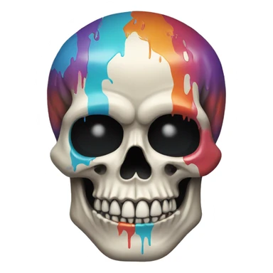 multi-colored skull sticker