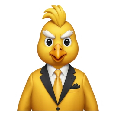 Donald trump dressed as a chicken  sticker