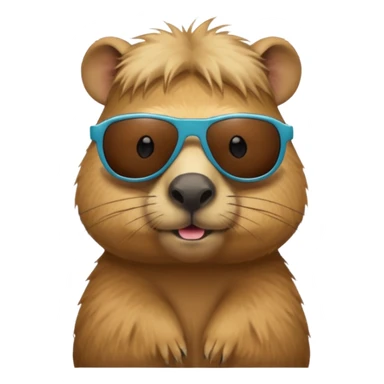 Capybara wearing sunglasses sticker