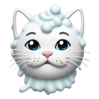 Kitty covered in frosting  sticker