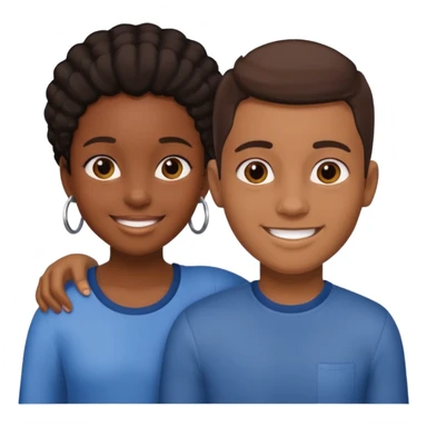 A black girl and a brown skin boy married  sticker