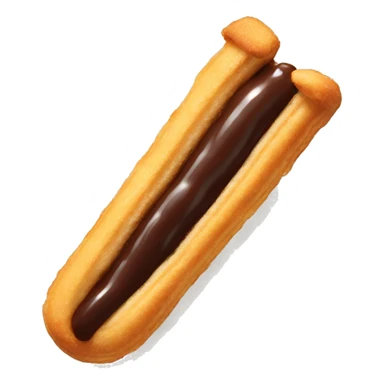 Churro with chocolate dipped tip sticker