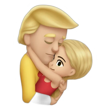 trump kissing his daughter, positivity, inclusiveness sticker