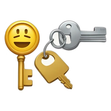 an account symbol next to a keys symbol sticker