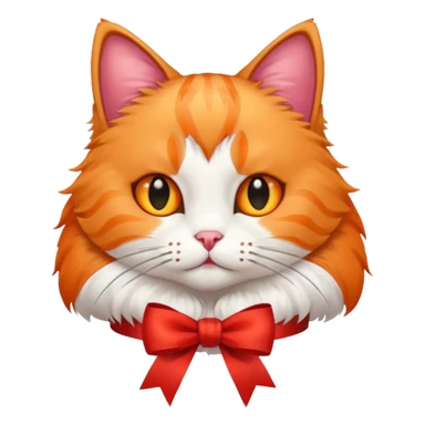 Cat but cat have ribbon sticker