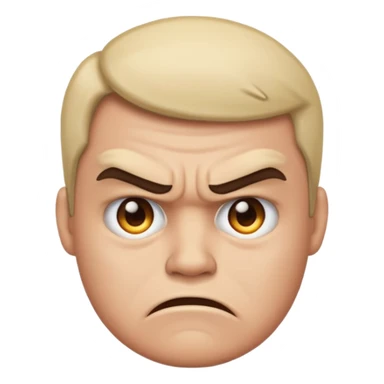 Fed up emoji face sticker