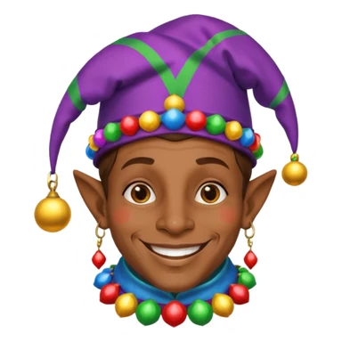 African American Medieval jester  sticker