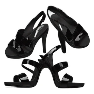 Ysl TRIBUTE heel SANDAL black PATENT LEATHER sticker