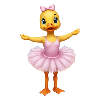 ballerina duck on the beach  sticker