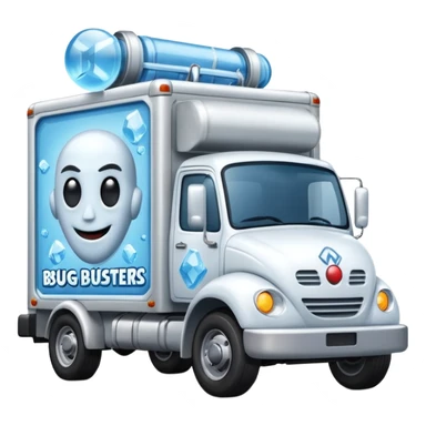  Mr. Freeze’s Bug busters exterminators moving truck  sticker