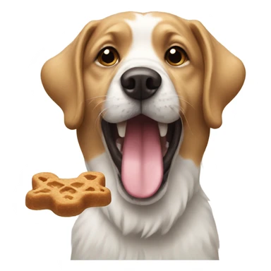 Dog with treat sticker