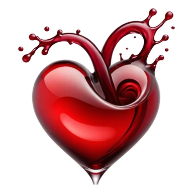 Corazón Concho de vino emoji sticker