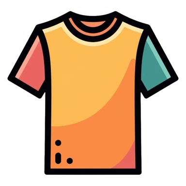 T-shirt with collar sticker