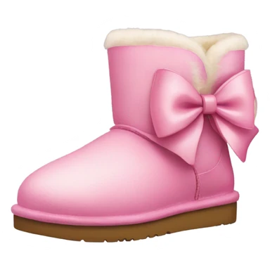 Ugg boots with pink bow sticker