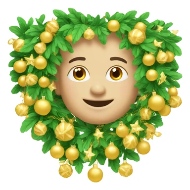 bright beautiful garland for New Year sticker