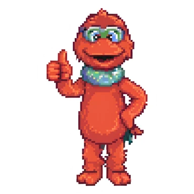 Elmo giving a thumbs up sticker