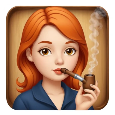 Hot girl smoking a pipe sticker