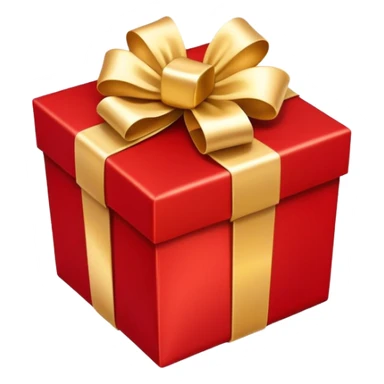 gift box with a bow, surrounded by sparkles sticker