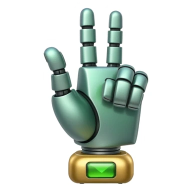 robot green hand thumb up sticker