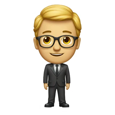 a smart man in full height sticker