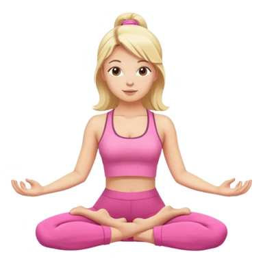 blonde do yoga in pink clothes  sticker
