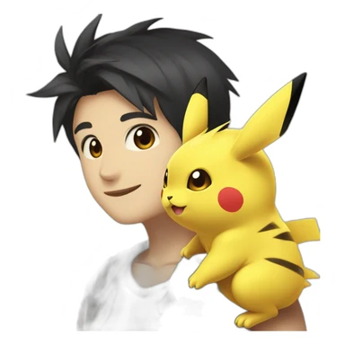 Pikatchu amoureux de dracofeu sticker
