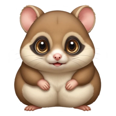 Fat and cute Japanese flying squirrel  sticker