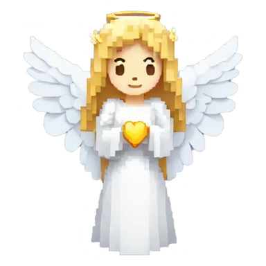 Pixel art of an angel  sticker