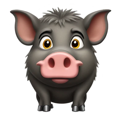 Wild hog wearing Apple watch sticker