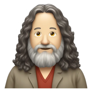 richard stallman with one smartphone sticker