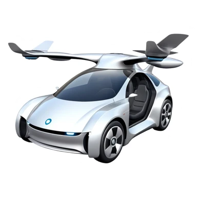 self-driving flying car prototype for 2025 sticker