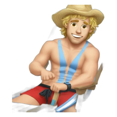 Patrick Kane as a beach bum sticker