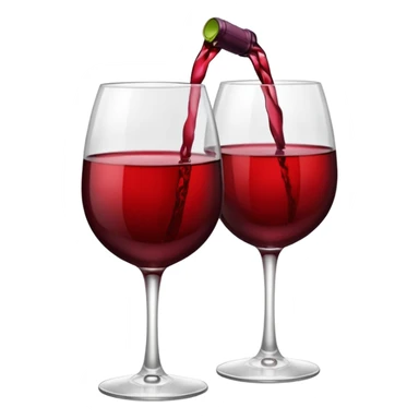 2 red wine glasses are knocked against each other sticker