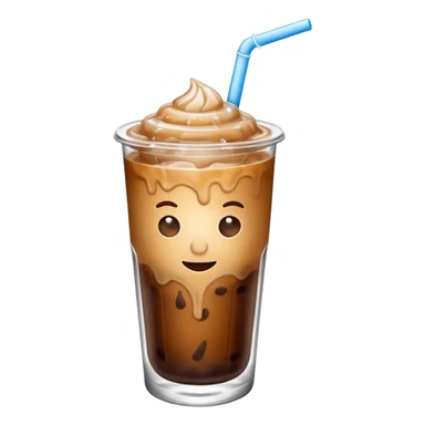 Winter iced coffee with no face  sticker