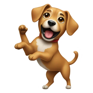 a dog dancing sticker