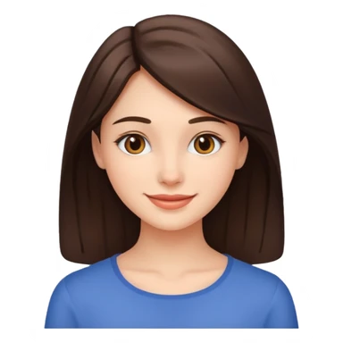 Eine Jugentliche brünette sticker