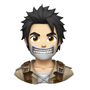 lobo estilo attack on titan sticker