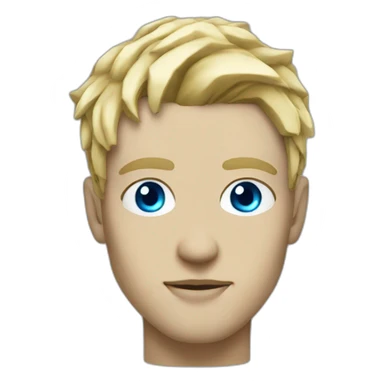 Blond cyberpunk man blue eyes sticker