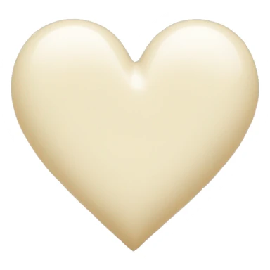 Cream colored heart sticker
