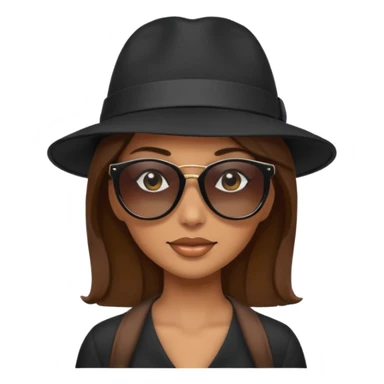 beach woman with black hat sticker
