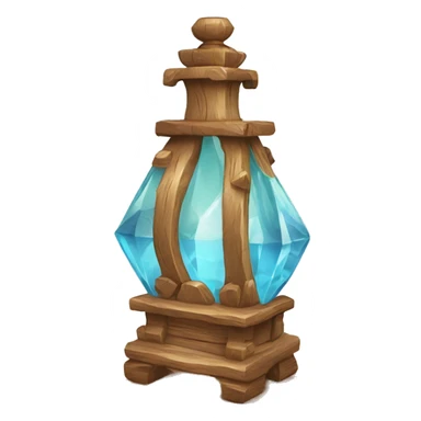 A beautiful crystal vial held by an ornate wooden structure sticker