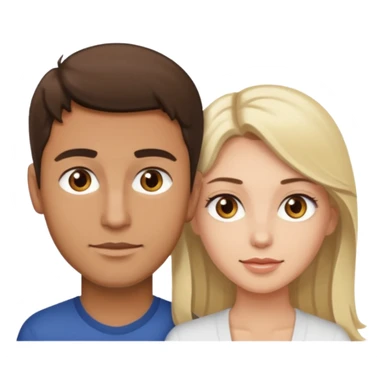 Light brown brunette man having sex with white blonde woman hazel eyes  sticker