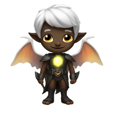 Demon angel with joint goblin sticker