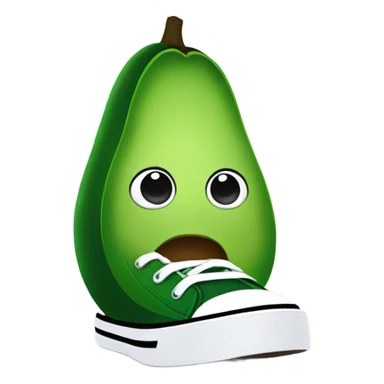 Avocado wearing shoes sticker